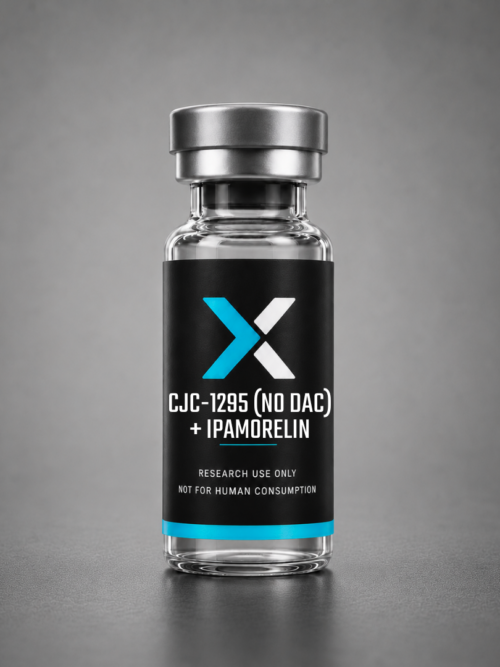 CJC-1295 (No Dac) + Ipamorelin research peptide vial